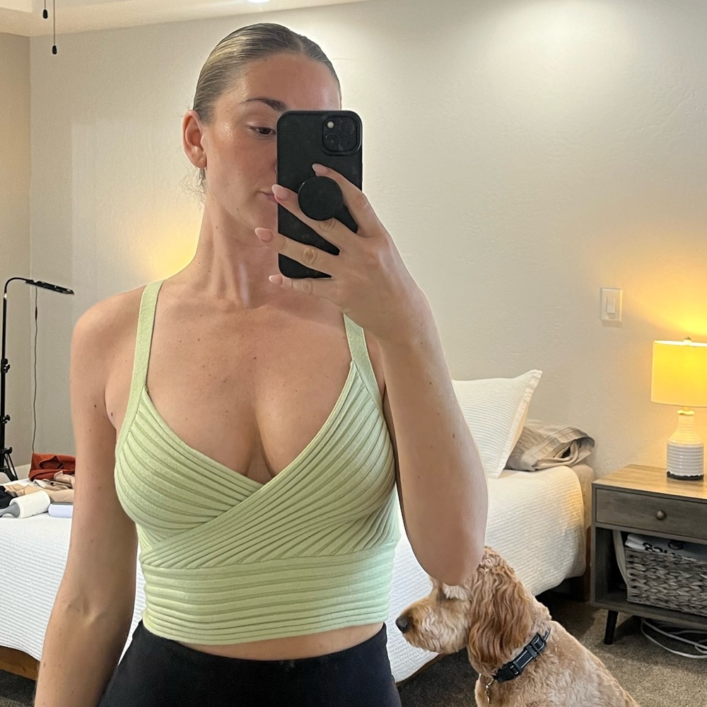 Princess Polly light green sweater top, size S